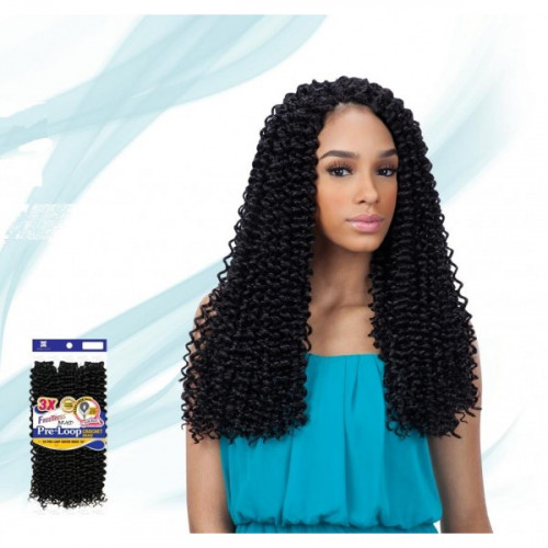 FREETRESS BRAID 3X PRE - LOOP CROCHET WATER WAVE 16"